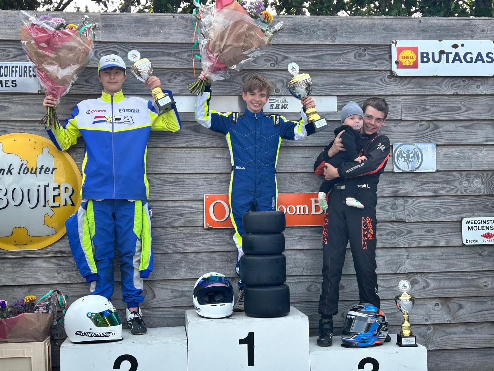 Young Drivers Academy juniors on the podium